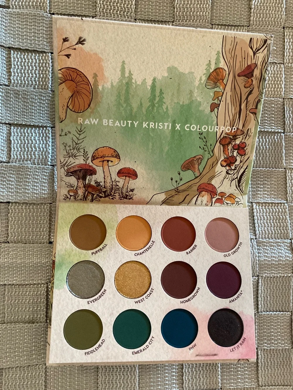 COLOURPOP x RAW BEAUTY KRISTI 'At Forest Sight' Eyeshadow Palette - 12 shades